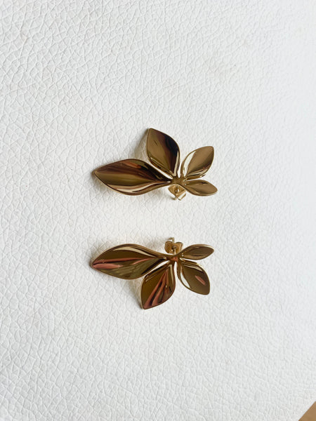 Abstract flower studs