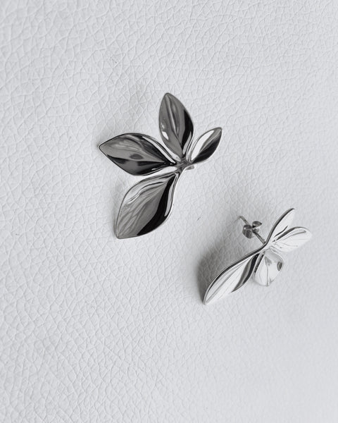 Abstract flower studs